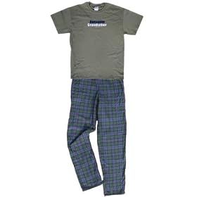Buy Awesome Grandfather Flannel Mens Pajama Gift Set by Footsteps Clothing