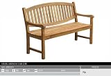 Solid Teak Garden Bench Oval