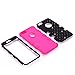 iPhone 6 Case, ROKE Shockproof iPhone 6 Studded Rhinestone Crystal Bling Hybrid Armor Case Cover for Apple iPhone 6(4.7 Inch) - Rose/Black