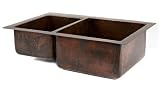 33 Copper Hammered Kitchen Basin Sink