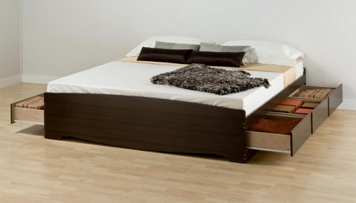 Kitchen: Prepac EBK 8400 Manhattan 6 Drawer King Size Platform Storage Bed