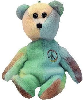 Ty Jingle Beanies - Peace the Tie-Dyed Bear