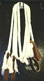 NEW Amish Hand Made 8' Braid Cotton Snaffle Bit Split Reins with Poppers