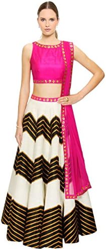 Unnati Women's Designer Lehenga Choli With Elegant Embellishment XX-Large - 42" Multicolor