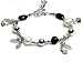 Silver Stone Bracelet Italian Beads, Size: 8"