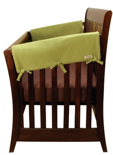 Trend Lab Sherpa Fleece Short Crib Wrap (Set of 2), Avocado