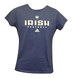 Notre Dame Fighting Irish Womens Navy Irish Football Crew T-Shirt