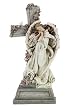 Roman Memorial Angel with Cross and Verse, May You Find Comfort in the Arms of an Angel