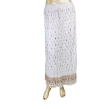 White Skirt Cotton Printed Clothing Size 12