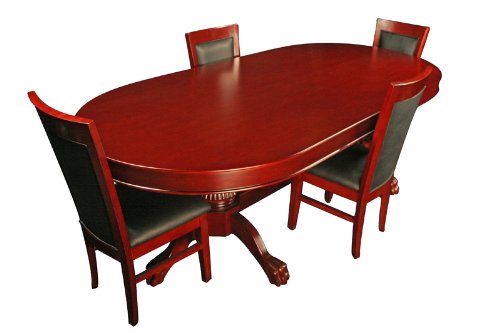 Rockwell Elegant Furniture Poker Table with Oval Table Top