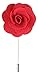 Men's Lapel Flower Pin Handmade Boutonniere for Suit - Begonia (Red)