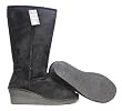 faux fur wedge boots