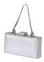 Silver Lizard Finish Leather Evening Bag