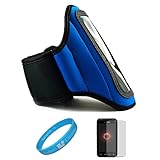 Blue Durable Moisture Resistant Neoprene Protective Exercise Workout Armban ....