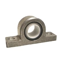 Spyraflo PB2-625-A Delrin Acetyl Bearing Pillow Block, 2 Bolt Holes, 0.625" Bore Diameter, Aluminum, Inch