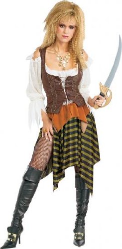 Pirate Wench Fancy Dress Costume (adult size 12-14)