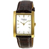 Caravelle by Bulova Men's 44A06 Leather Strap White Dial Watch