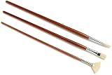 Nerchau 201504 Set Acryl- / Oelmalpinsel Gr. 12 - flach, Gr. 10 - rund, Gr. 3 - Faecher