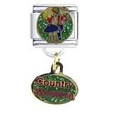 Dance Country Western Italian Charms Bracelet Link
