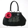 Lux De Ville SUGAR SKULLS LUCKY ME KISSLOCK Handbag In Black Lux De Ville SUGAR SKULLS LUCKY ME KISSLOCK Handbag In Black