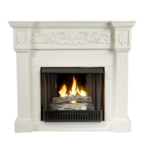 SEI Calvert Gel Fuel Fireplace, Ivory