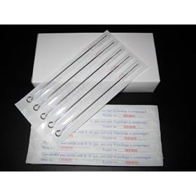 (20) X 5-ROUND LINERS STERILIZED TATTOO NEEDLES AND (5) DISPOSABLE TIPS AS BONUS