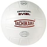 Tachikara SV18L NFHS Approved Full Grain Leather Competition Volleyball (White)