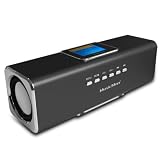Musicman TXX3547  MA Soundstation Stereo-Lautsprecher mit intergriertem Akku und LCD Display (MP3 Player, Radio, MicroSD Kartenslot,USB Steckplatz) schwarzvon "Technaxx Deutschland..."