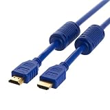 28AWG High Speed HDMI Cable w/Ferrite Cores, Blue (6 feet)