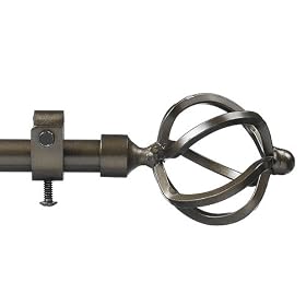 Antiqued Bronze Cage Drapery Rod - 4886"