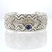 Southwestern Native American Handcrafted Bear Cuff Bracelet in Lapis, Sterling Silver and 14kt Gold by Navajo Artist Jefferson Brown, #7798