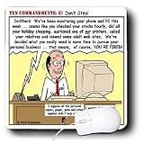 Rich Diesslins Funny Ten Commandments Cartoons - Ten Commandments 8 Dont Steal - Mouse Pads