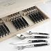 Jean Dubost Laguiole 24-Piece Flatware Set (Black Handles