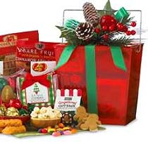Holiday Gourmet Goodies To Go Take Out Box Christmas Gift Basket