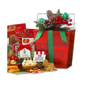 Holiday Gourmet Food Goodies To Go Take Out Box - Christmas Gift Basket