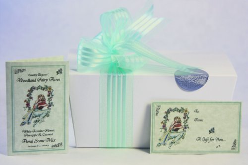 Woodland Fairy Acres White Jasmine Flower, Pineapple and Coconut Floral Scone Mix, 20 Ounces, Beautifully Gift-Packaged in White Ballotin Box with Gift Card and Brief History of Scones