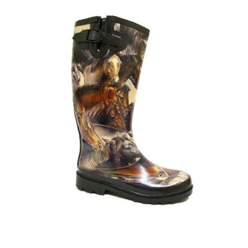 Ladies Wellington Boots Printed Wellies Womens Size 3-8