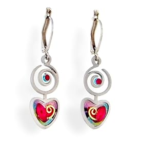Heart & Spiral Earrings