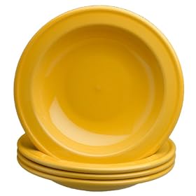 Emile Henry Provencal Citron Yellow Soup/Pasta Bowls, Set of 4