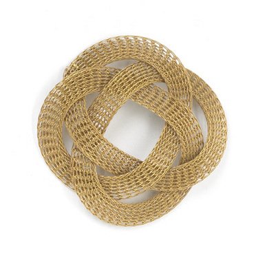 Collapsible Woven Knot Bracelet (Gold) by Sarah Cavender