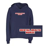 Sweatshirt Woman Navy Blue " Word Mental Health Nurse " Occupations