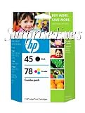 Original HP 45/78d Ink Cartridges Combo-Pack in Retail Packaging