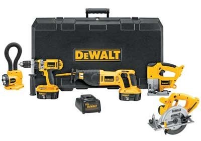 DEWALT DC5KITA 18-Volt Ni-Cad Cordless 5-Tool Combo Kit