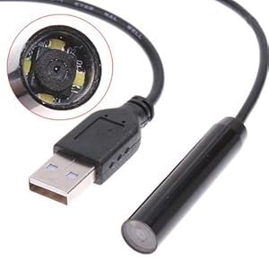 Smartdealspro 2M USB Waterproof Endoscope Borescope Microscope Pipe Tube Inspection Camera with Free Cable Tie