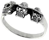Sterling Silver Polished Skull Ring