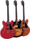 Oscar Schmidt OE30 Hollow Body Electric Guitars, Tobacco Sunburst