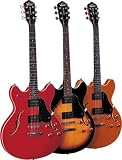 Oscar Schmidt OE30 Hollow Body Electric Guitars, Tobacco Sunburst