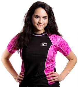 Aqua Design Women's Big Wave Rash Guard UPF 50+ Comfort Fit Swim Rashie Shirt X-Large