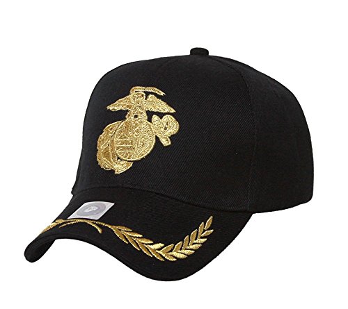 Military - US Marine Corps Emblem Hat - Black