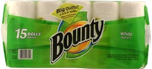 Bounty Paper Towels, White, 15-Count Package